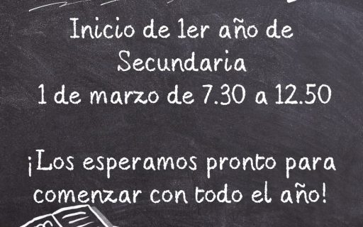¡Bienvenidos a los alumnos de primer año!